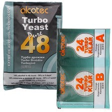 Alcotec 48 Dual Purpose Turbo Yeast AND TurboKlar Finings Homebrew Vodka Spirit