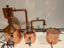 8 gallon Pure Copper Moonshine Still, 3 gallon thump keg, 3 gallon sealed worm