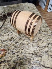 Oak Aging Barrel Drink Dispenser w/ Spigot & Stand 1-2L Whiskey Wine Rustic Deco