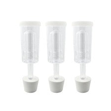 Fastrack 3 Piece Airlock for Fermentation Hydrolocks 6.5 Bung, Clear