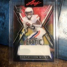 2023 Leaf Parrot PrismAtic Proof Auto Dontayvion Wicks #1/1 SSP Pre-Production
