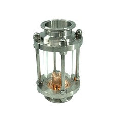 2" Sight Glass Column Section w/ Copper Bubble Plate Flute Still Reflux
