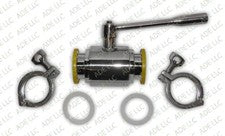 2" Ball Valve Kit with Silicone Gaskets and Tri Clamps for Moonshine Stills