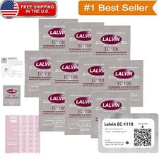 High-Alcohol Tolerance EC-1118 Yeast - Great for Wine, Cider & Mead - 10 Packs