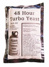 1 Pack 48 Hour Turbo Yeast with AG - Moonshine Alcohol Whiskey Rum Vodka 6.5 ga.