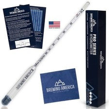 Alcohol Hydrometer Tester 0-200 Proof & Tralle Pro Series Traceable - Distill...