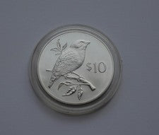 1978 Fiji $10 Parrot World Wildlife Silver Proof