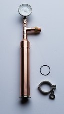 2" Beer Keg Still Column w/thermometer, tri clamp & gasket - 1/2" or 3/4" union