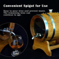 DEEGETEL Bung & Spigot 15L Oak Wine Barrel