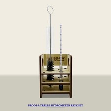 Proof & Tralle Hydrometer Rack Set, Moonshine, Distilled Spirits, Professional
