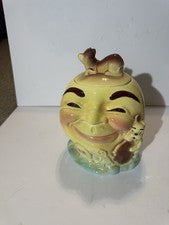 Vintage Ceramic Jonal Hey Diddle Diddle Cow Jumped Over The Moon Cookie Jar