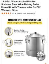 VEVOR 13.2 Gal Stainless Steel Alcohol Distiller Still w/ Thermometer, Handles