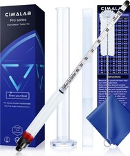 CIMALAB Hydrometer Alcohol Meter Kit, Hydrometer Alcohol 0-200 Proof & Tralle...