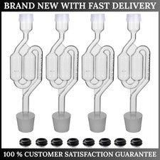 4 Pack Bubble Airlock Set w/ #6 Stoppers & Grommets Fermentation Wine Beer