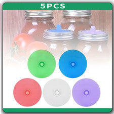 5PCS Mason Jar Fermenting Lid Silicone Waterless Airlock Auto Vent Mold Free