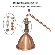 2" T.C Sight Glass Extention /Gin Basket Kit for Still Spirits Alembic Pot Still