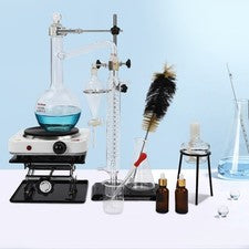 Essential Oil Distillation Apparatus Lab Home Glassware Distillation Kits 1000ml