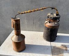 Vintage RARE Antique Copper Moonshine Still Parts and Pieces MAN CAVE Patina