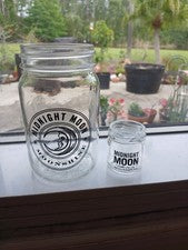 Midnight Moon Moonshine 12oz mason jar and mini mason shot glass