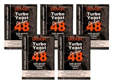 5x Alcotec Carbon 48 Turbo Yeast with Activated Carbon