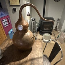 Copper Moonshine Still with Thermometer & Coil Condenser for Liquor & Liqueur