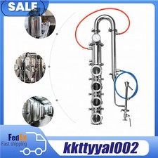 4" inch stainless moonshine still reflux column with copper bubble plate NEW