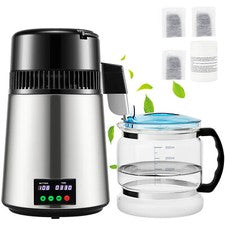Uimoso 4L Water Distiller 1L/H Distilled Water Filter Maker Timing &Temp Display