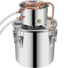 Alcohol Still 3Gal/ 12L Stainless Steel Alcohol Distiller Copper Tube Home
