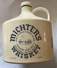 MICHTER'S Pot Still Whiskey Stoneware Jug EMPTY Quart Made in USA Series B 1976