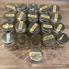 Lot of 21 ~ Ole Smoky Moonshine Mason Jar Shot Glasses + 19 Lids