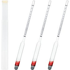 3 Pcs Glass Hydrometer Alcoholmeter 0-200 Proof, Alcohol Digital...