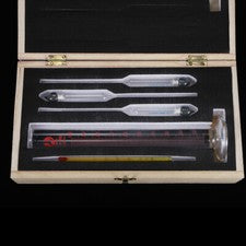 Alcohol Hydrometer Proof & Tralle Meter Distilling Tester Spirit Scale 0-100% US