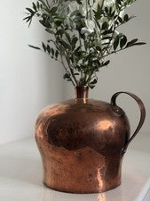 Antique Hand-Forged Copper Pot Still Form Riveted Handle, Early American Copper