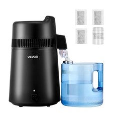 VEVOR Water Distiller 1.6 Gal Plastic Home Countertop Distilled Maker 900W Black