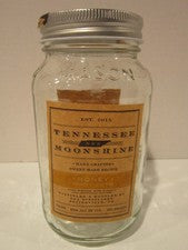 TENNESSEE MOONSHINE Empty Mason Jar Sevierville Gatlinburg Smoky Mountains TN