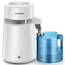 4L Water Distiller Purifier Machine Countertop 750W with Smart Switch 1.0 L/H