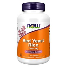 NOW Red Yeast Rice 1200 mg - 120 Tablets, Nutritional Support, Vegan/Vegetarian