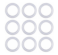 9 pcs- Silicone Tri Clamp 1.5" Gasket Ring Airtight Seal Moonshine Keg Mason Jar