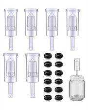 Airlock Set for Fermentation,12 Pieces Silicone clear" or "transparent