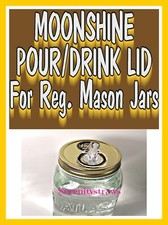 OLE SMOKY & Clear REG. MOUTH Mason Jar POUR LIDS, Spout Caps, Blanket, Koozies