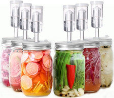 Fermentation Lids, 6 Set Fermentation Kit for Wide Mouth Jars, 6 Stainless Steel