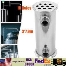 3" Tri Clamp Dephlegmator Condenser for Moonshine Reflux Still Column w 1/2" npt