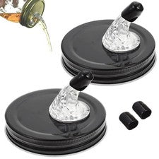 Mason Jar Pour Spouts,Free Flow Pouring Dispenser for Moonshine Whisky Pourin...