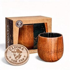Charred Wooden Bourbon Drinking Glass Whiskey Tumbler - Wooden Old Fashioned ...