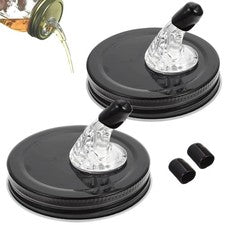 Mason Jar Pour Spouts,Free Flow Pouring Dispenser for Moonshine Whisky Pourin...