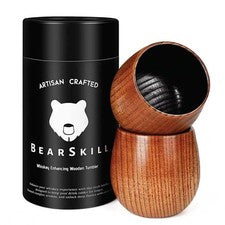 BearSkill Charred Wooden Bourbon Drinking Glass, Whiskey Large,