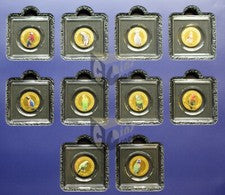 World of Parrots Set in Gold 10 X 1/1000 Oz 999 Gold Coins 3000 Francs Chad