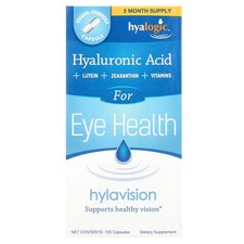 Hyalogic LLC Hylavision Hyaluronic Acid 120 Capsules Gluten-Free, No Artificial