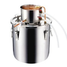 Alcohol Still, 8 Gal / 30 L Stainless Steel Water Alcohol Distiller with Copper