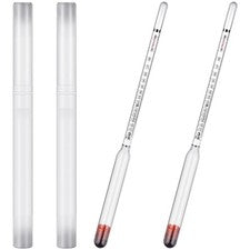 2 Pcs Alcohol Hydrometer 0200 Proof Wine Making Measuring Device For Distilling